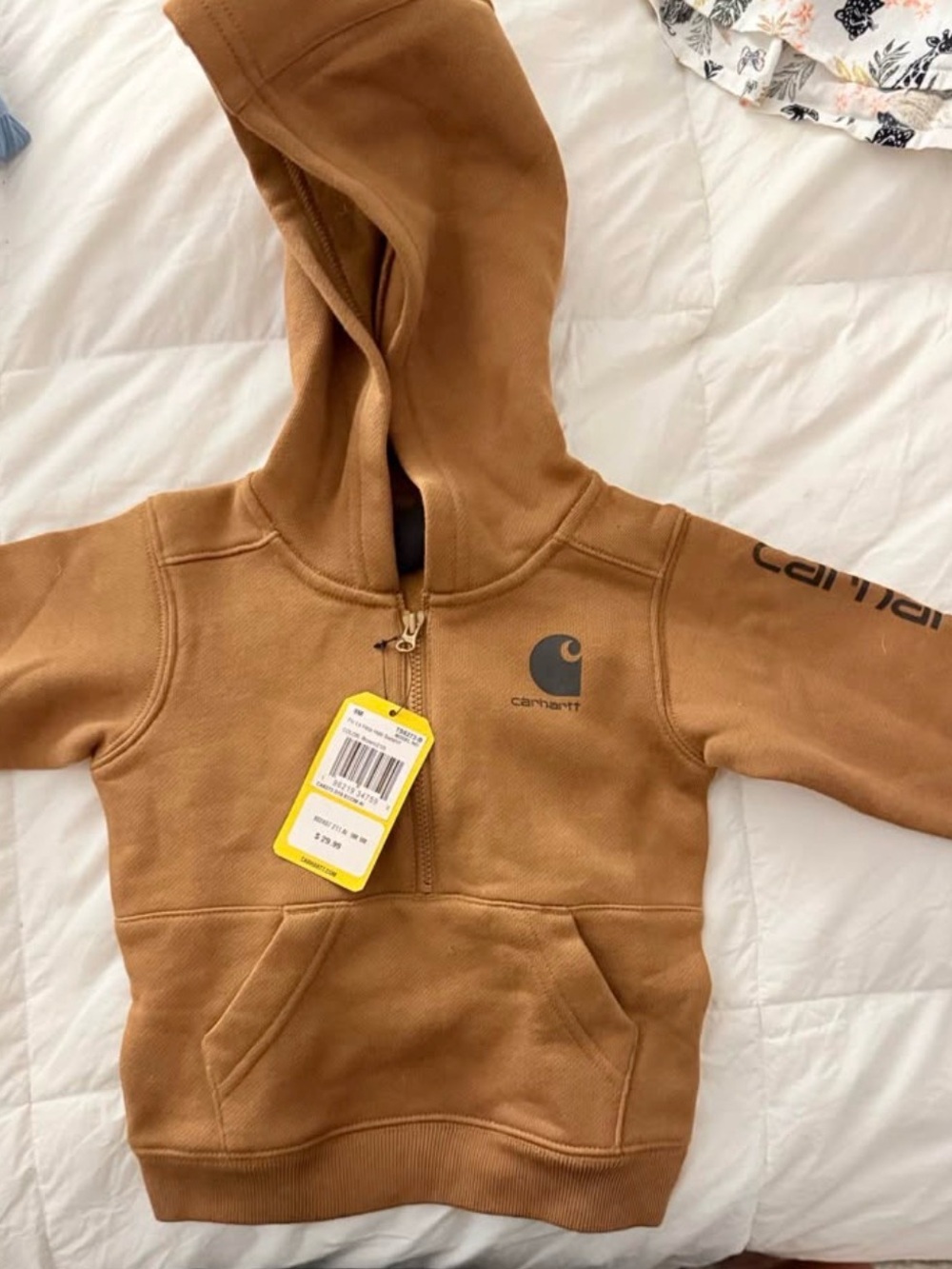 NWT Carhartt Baby Half-Zip Hooded Sweatshirt